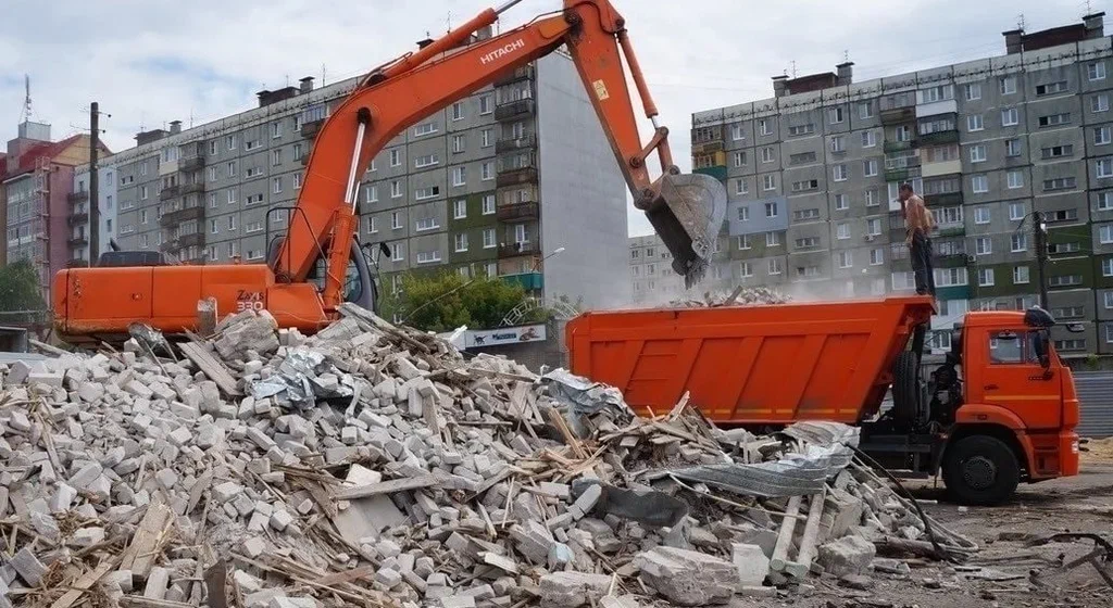 Профессиональный вывоз строительного мусора в Новосибирске в октябре